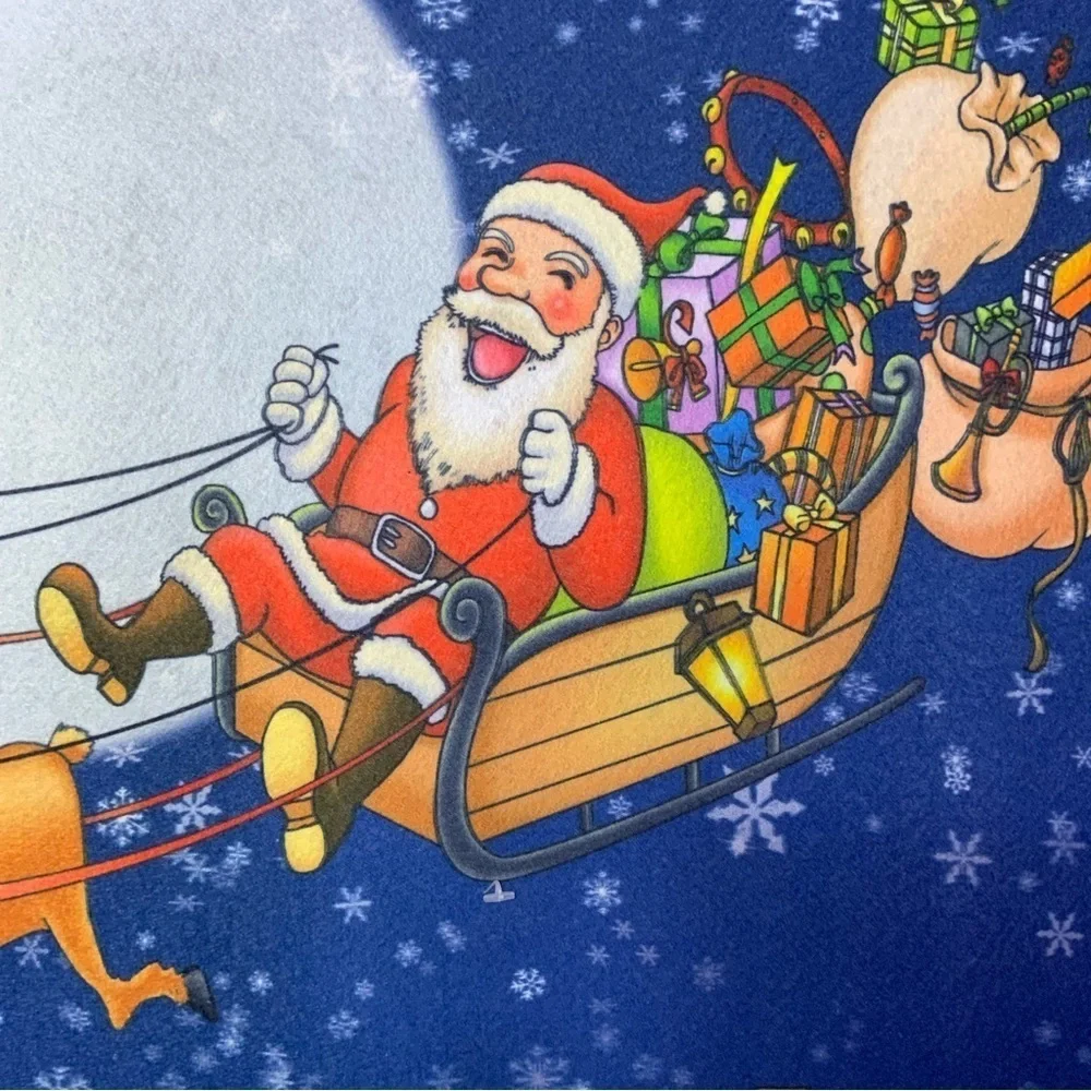 Christmas Holiday Doormat Santa Sleigh Rug Accent Mat Festive Decor 16 X 24 In